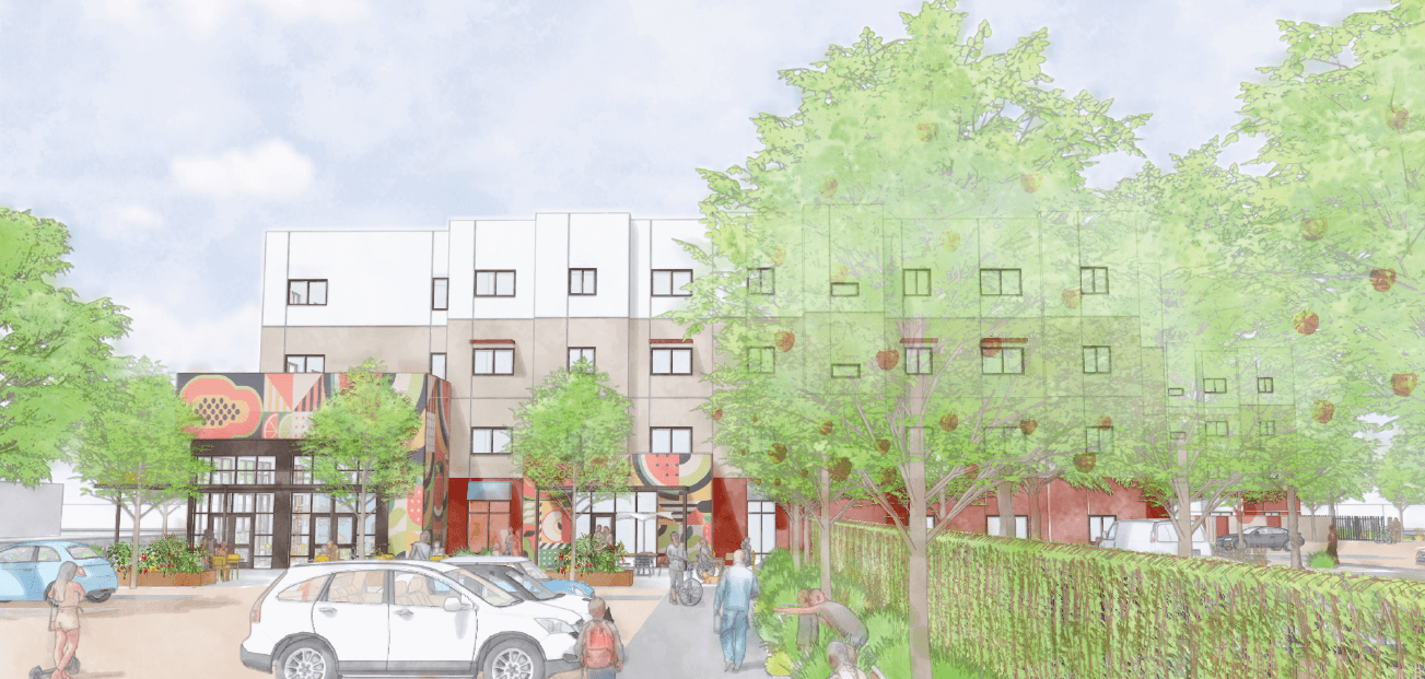 parking lot exterior rendering